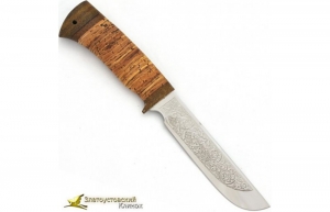 Нож туристический Медвежий 95Х18 (береста/текстолит/позолота станд.)